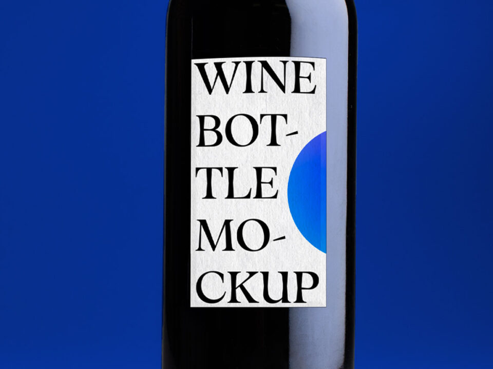 Mockup vino tinto